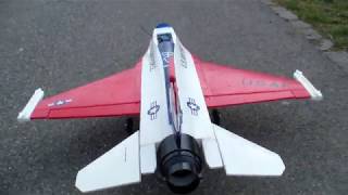 FLY MY F16 USAF 70MM EDF ELECTRIC TURBINE MODEL JET [upl. by Ellita]