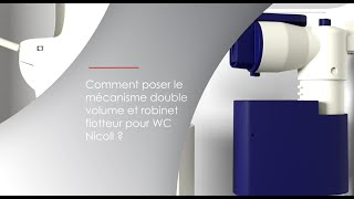 WC Comment poser le mécanisme double volume et robinet flotteur pour WC Nicoll [upl. by Etac]