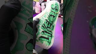 Custom Air Force 1’s  They Note Like Us dunkareart art sneakerart custom customshoes nike [upl. by Cocke]