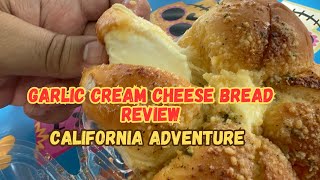 Garlic Cream Cheese Bread Review ￼ California Adventure Food Cart  Halloween 2024 [upl. by Elohcin]