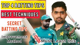 Babar Azam Batting Tips  Top 4 Batting Tips  Babar Azam Batting Style [upl. by Annai]