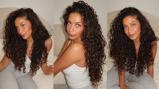 2024 LONG CURLY HAIR ROUTINE  DETAILED [upl. by Anekam]