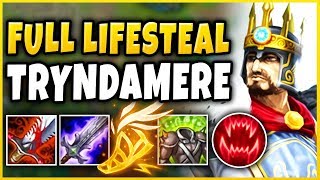 THIS MAXIMUM LIFESTEAL TRYNDAMERE BUILD IS AMAZING 1 AUTO  FULL HEALTH  League of Legends [upl. by Tteltrab]