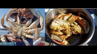 MASSIVE Dungeness CRAB Catch Clean Cook With UNDERWATER VIEW [upl. by Einniw913]