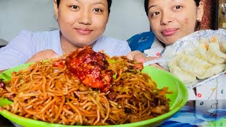 A LOTS OF EATING CHICKEN 🍗 CHAUMEIN yummy ekdam dammi 🤤Tumbapo Family [upl. by Whitford]