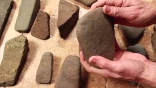 Indian stone tools Indian artifacts how to identify ancient stone tools axes pecking and grinding [upl. by Eirot]