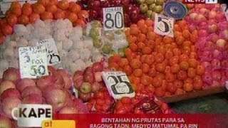 KB Bentahan ng prutas para sa bagong taon medyo matumal pa rin [upl. by Procto]