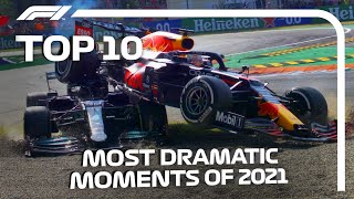 Top 10 Most Dramatic Moments Of The 2021 F1 Season [upl. by Merat]