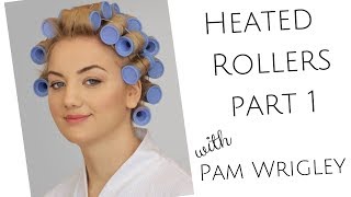 Part 1 Learn how to set the hair in heated rollers amp get a smooth sleek glossy curl with hot rollers [upl. by Lyrak349]