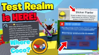 Test Realm is HERE Everything You Missed amp Explained Bee Swarm Simulator [upl. by Anotyal798]