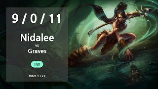 Nidalee Jungle vs Graves  TW Master Patch 1323 [upl. by Sidwel]