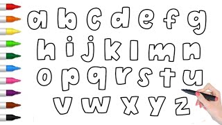 Alphabet ABC song A to Z Learn Alphabet Abcd and Writing along dotted lines for Kids Toddlers [upl. by Occir]