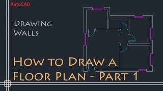 AutoCAD 2D Basics  Tutorial to draw a simple floor plan Fast and efective PART 1 [upl. by Siurad179]