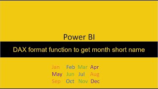 Extract Month Short Form from a date in Power BI using DAX format function [upl. by Tellford]