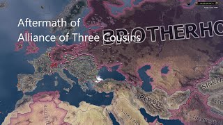 Aftermath of a world where three cousins were allies in WW1  Hoi4 Timelapse [upl. by Jeffrey]