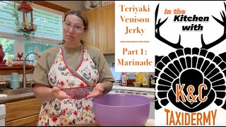 Making Venison Jerky Teriyaki Marinade Part 1 Marinading amp Slicing with KCTaxidermy [upl. by Sarchet]