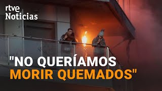 INCENDIO VALENCIA El TESTIMONIO de las DOS PERSONAS rescatadas por los BOMBEROS  RTVE Noticias [upl. by Enellek]