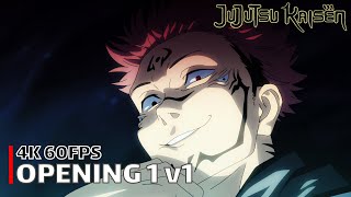 Jujutsu Kaisen  Opening 1 v1 4K 60FPS  Creditless  CC [upl. by Sucul]