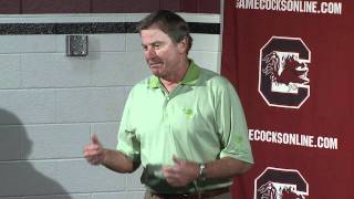 Spurrier calls out columnist at press conference [upl. by Hyacinthie242]