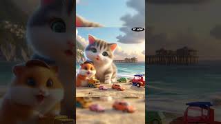 Kitten dan Hamster Lagi Ngapain Ya cat hamsters reels [upl. by Iramaj]