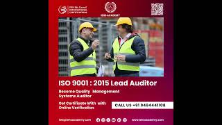 ISO 9001 Lead Auditor  Quality Management Systems  IEHS Academy [upl. by Innad]