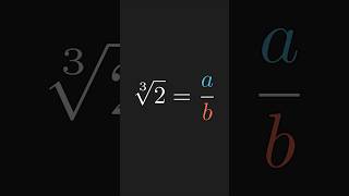 Absurd Proof ∛2 Is Irrational [upl. by Ellehcen]