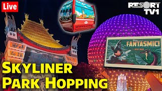 🔴Live Disney Skyliner Park Hopping  Epcot to Hollywood Studios  12724  Walt Disney World [upl. by Elleiram]