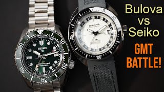 GMT Faceoff SEIKO SPB381 vs Bulova Oceanographer 666 Devil Diver GMT Best Automatic Affordable GMTs [upl. by Artemisia772]