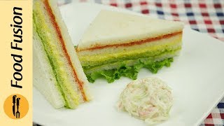 Rainbow Sandwich recipe by Food Fusion [upl. by Sajovich667]