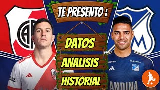 Te presento datos del River vs Millonarios hoy  Historial análisis y como vienen los equipos [upl. by Llehcear943]