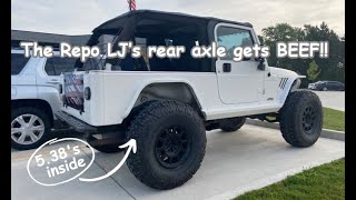 Jeep LJ on 37s gets 538s OX Locker and Chromo Shafts BURNOUTS [upl. by Cave]