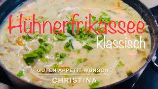 Hühnerfrikassee klassische Art wie bei Mutti DIY Kochen in der Büro Küche Fewo Christina Oelgardt [upl. by Roz189]