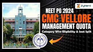 CMC Vellore Management Quota  NEET PG 2024 [upl. by Aynotel]