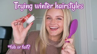 Trying Viral TikTok Hairstyles for Winter [upl. by Epner717]