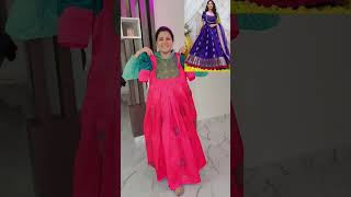 Saree converted into long dress stitching tailoring fashion [upl. by Aneladgam486]