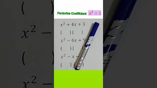 How to factorize quadratic with coefficient x21 quadratic short [upl. by Karlotte]