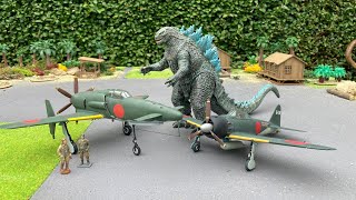 Godzilla versus Shinden amp Zero 148 Hasegawa [upl. by Ettenig]