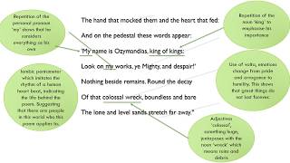 Power and Conflict Ozymandias analysis GCSE English 91 [upl. by Arahset701]