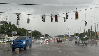 A Rainy Day In Dunedin Florida  Driving To Honeymoon Island 🌧️ [upl. by Nylhsoj]