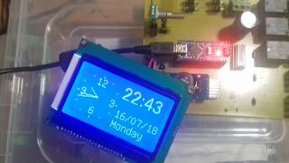 RTC clock on 128x64 display with ST7290 2 [upl. by Eisoj]