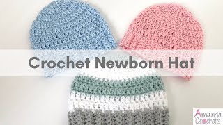 How to make a Single Crochet Baby Hat For Struggling Beginners [upl. by Ayanad599]