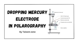 Dropping Mercury Electrode in polarography  Advantages and disadvantages  Best explained [upl. by Peale]