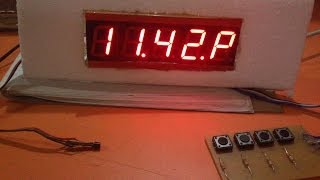 seven segment clock with temperature display using ds1307 and ds18b20 [upl. by Itsrejk59]