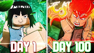 Spending 100 Days as MIGHT GUY in Shindo Life  Roblox [upl. by Chrissie337]