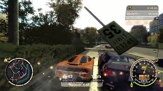 NFS Most Wanted 1000 Cops VS McLaren F1 [upl. by Gussman877]