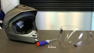 How To Change the Shoei Hornet DS Face Shield  Motorcycle Superstore [upl. by Marston]