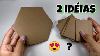 FAÇA E VENDA 🤑 2 IDÉIAS LINDAS COM PAPELÃO 💖 [upl. by Purvis]