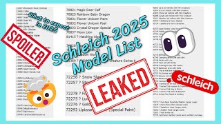 Schleich 2025 LEAKED Model List [upl. by Zaller]