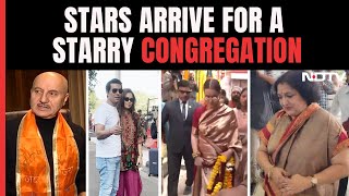 Ayodhya Ram Mandir  Actors Singers Celebrities Arrives In Ayodhya Ahead Of Ram Temple Opening [upl. by Anders]