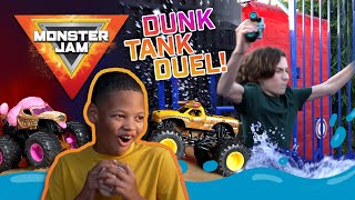 Dunk Tank Duel  MONSTER JAM Revved Up Recaps  Episode 10  Monster Trucks for Kids [upl. by Lraep]